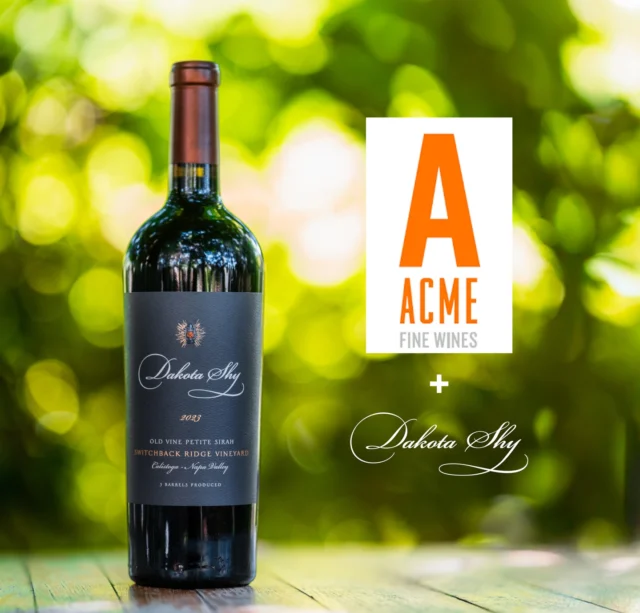 Two boutique worlds, one seamless experience 🍷✨⁠
⁠
We’re proud to share our partnership with ACME Fine Wines. Where Karen and Liz have brought in some of our most coveted single vineyard wines to their APEX collection. It was a natural fit for Dakota Shy as we have been friends for ages and have always shared our wines with them when vintages allowed. We love the concept of their business and believe you will too! They offer priority access to collectible wines, private tastings of rare wines and exclusive events. This collaboration blends two extraordinary wine worlds. If you have questions about their collective, head over to @acmefinewines to learn more 🍇🥂⁠
⁠
#DakotaShy #ACMEFineWines #NapaValleyWine